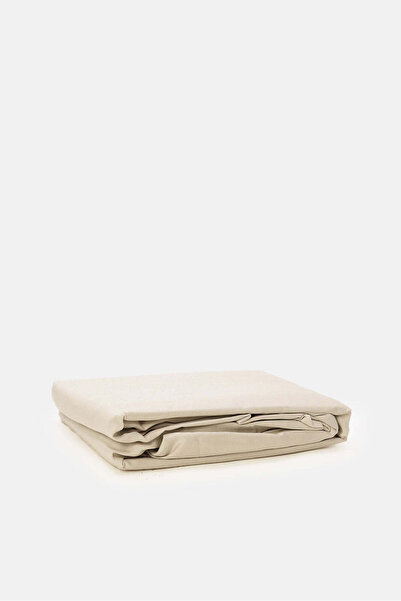 REDTAG Beige Cotton Fitted Sheet (King Size)