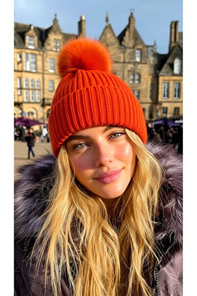 LAGRANZE Women's Softtouch Pompon Beanie