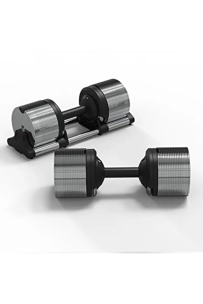 ZOCO BODY FIT Set de gantere ®, greutate totală 64 kg, reglabile, oțel, crom