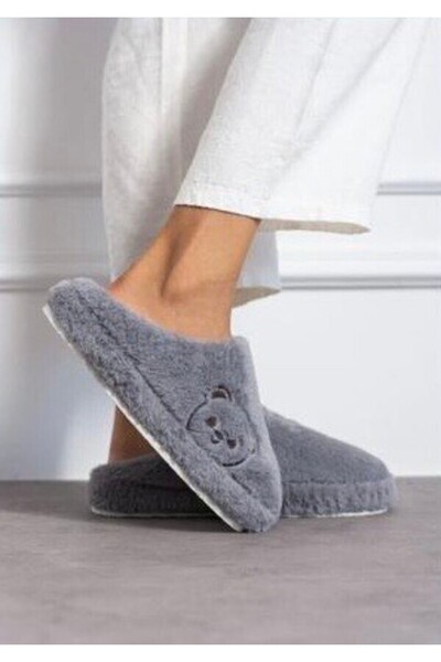 BYRAMSE Kadın Ev Terliği Peluşlu Hafif Taban Ses Yapmaz Çeyizlik Ev Terliği