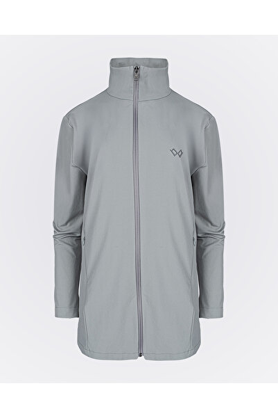 Monolou High Collar Long Lycra Jacket with Hidden Pocket