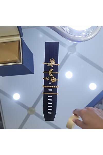 Gtech Set of 5 Charms for Garmin Venu 2 Sq 2 strap, metal, Model 6, Elegant design, Gold