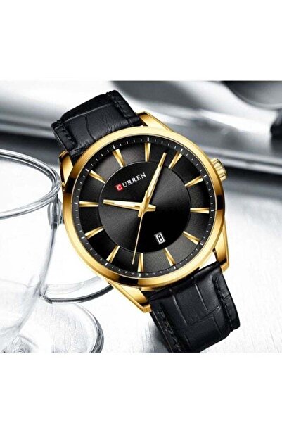 Curren 8365 Original Brand Leather Straps Wrist Watch 45mm For Men