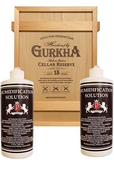 gurkha Saklama Kutusu + 2 Adet T-BEK Humidor Nemlendirici %70 Saf Su Solüsyon...