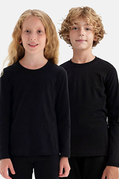 Şahin 2 Pieces 100% Cotton Interlock Long Sleeve Children's Top Undershirt (Unisex)