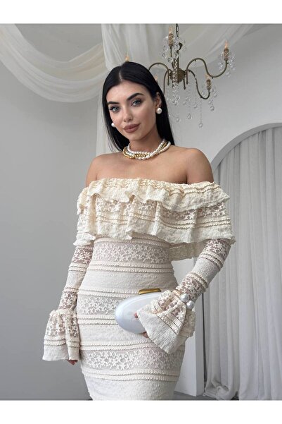 EtikaOnline Straplez Madonna Yaka Tasarım Elbise