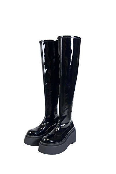 Giydim Gidiyor Josmo Rugan Yüksek Tabanlı Çizme Siyah