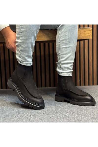 Avni Ceylan Stormline High Sole Genuine Leather Long Boots