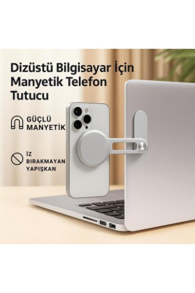 coofbe Yapışkanlı Magsafe Uyumlu Laptop Telefon Tutucu Araç Ekran Arkası Tele...