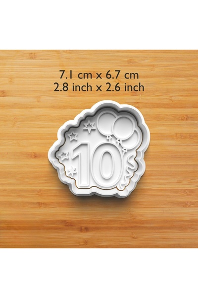 Hobist 10 Year Old Birthday Cookie and Sugar Dough Mold