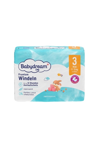 BABYDREAM Bebek Bezi Premium 3 Beden 43'lü