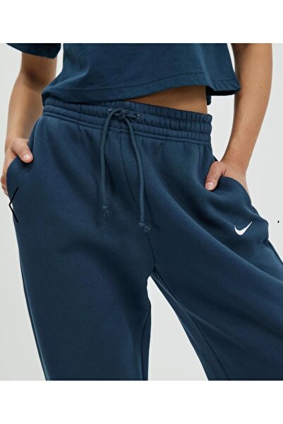 Nike Sportswear Phoenix Kadın Mavi Günlük Stil Eşofman Altı FZ5996-478
