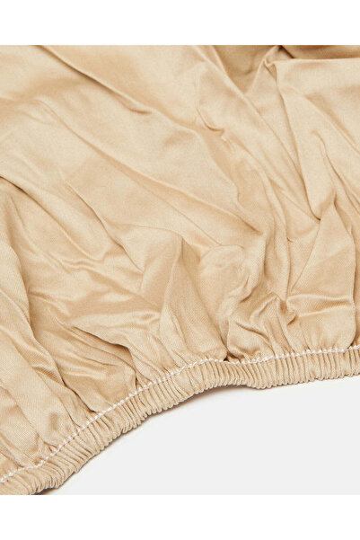 REDTAG Beige Cotton Fitted Sheet (King Size)
