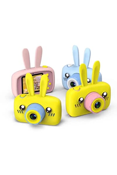 sallma Kids Camera, 1080P 30fps, 20MP, 2.0" LCD, 600 mAh, Games, Timer, Durable ABS/Silicone, Yellow Bunny