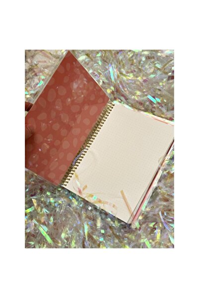 ABC Gold Color Metal Spiral Dotted Plastic Cover A5 Notebook