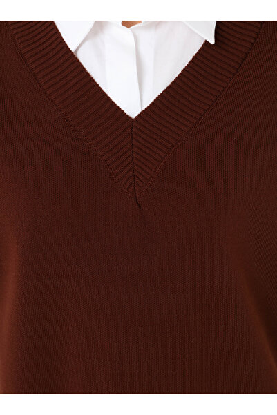 Benin Πλεκτό πουλόβερ - Καφέ -