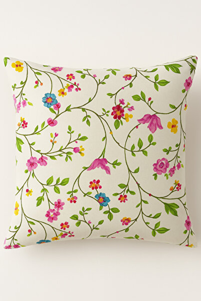 NeYeni Throw Pillow Cover 45X45 Natural Linen Fabric - with Zipper - Zipper Is Intact.