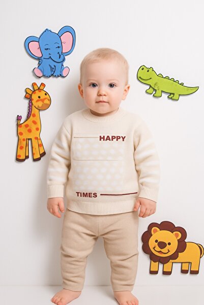 kizu Cream-coloured children's jumper "Happy Times" – a soft, comfortable