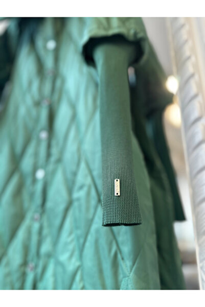 Invee Green Quilted Coat