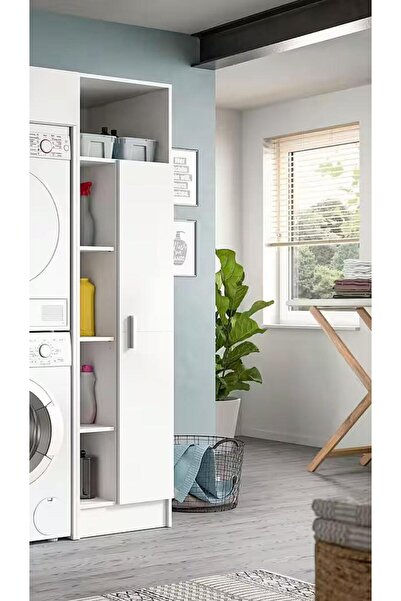 Tdesigno Sava Temizlik Malzeme Dolabı - Çok Amaçlı Dolap - Banyo Dolabı - 60 CM