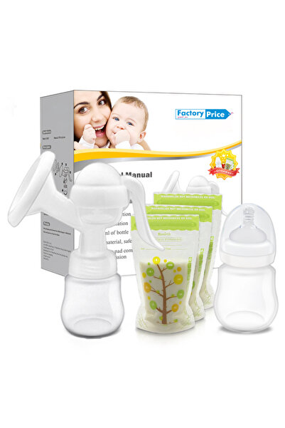 Factory Price مضخة الثدي اليدوية مع 3 أكياس تخزين الحليب