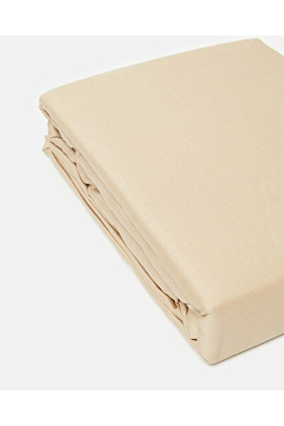 REDTAG Beige Cotton Fitted Sheet (King Size)