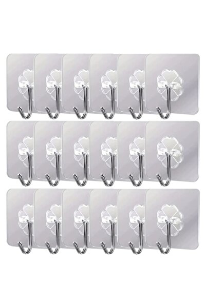 RABY Set of 20 NEXTLY adhesive hooks, 5.5x5.5 cm, transparent