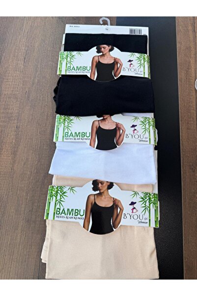 B'YOU life 4-Piece Rope Strap L Stretch Fabric Bamboo Women's Tank Top