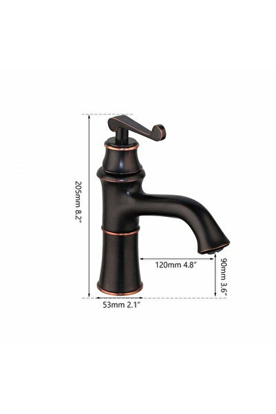 Smack Baterie lavoar, negru antic, ESN 1746