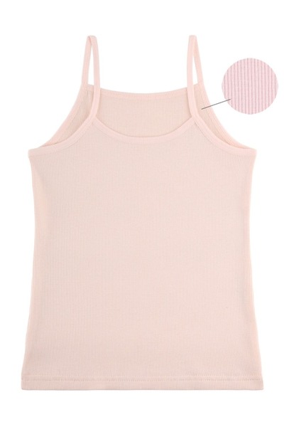 Donella 5-Pack Cotton Stretch Fabric Ribbed Knit Girls Undershirt 4332P