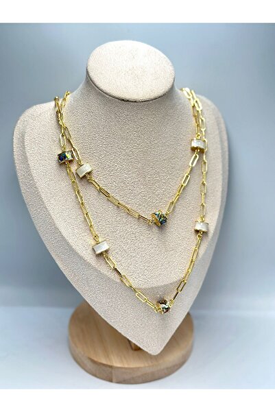 MyladyAccessoriess 14K Altın Kaplama Uzun Dolamalı Kolye (95Cm)