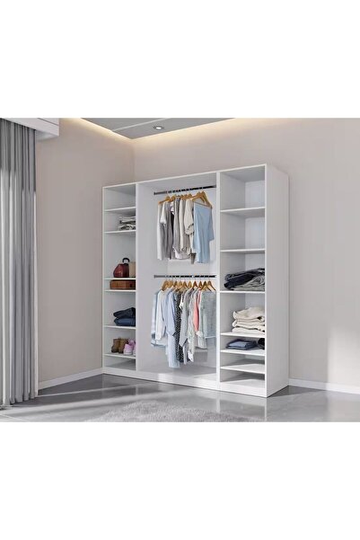 Tdesigno Siren Açık Giyinme Dolabı - Çok Amaçlı Dolap - Gardırop 200 Cm