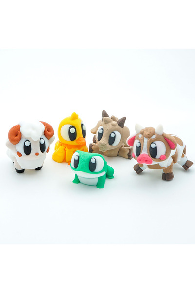 OEM Set of 5 Articulated Mini Figures, 3D, Flexi Minizz, V6