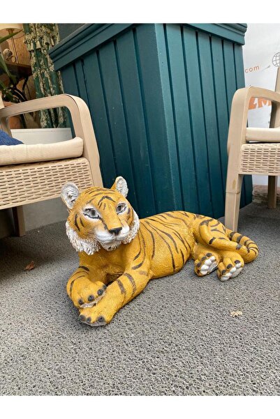 Mirsa Global Dekoratif Kaplan Biblo Bahçe Dekoru Ev Ofis Heykel