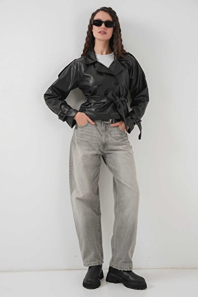 Bigdart Γυναικείο Δερμάτινο Παλτό και Μπουφάν 1046 Μαύρο