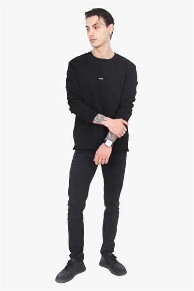 trender سويت شيرت رجالي أسود 5725