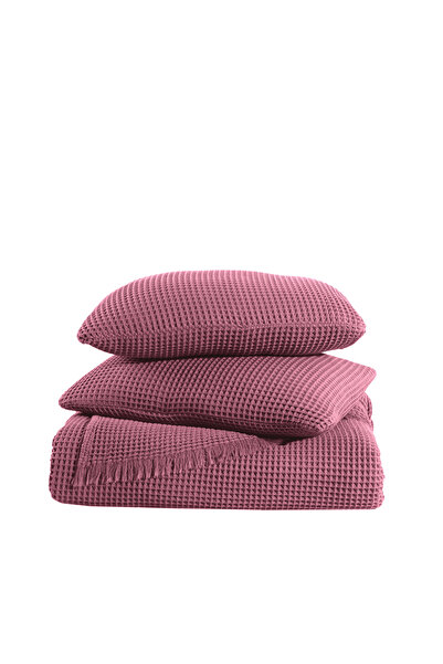 destinyhometex غطاء وسادة من قماش الوافل بطبقتين مقاس 50×70 سم عدد 2 قطعة