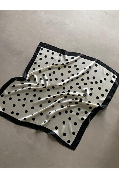 Bade Butik Siyah Puantiyeli Fular