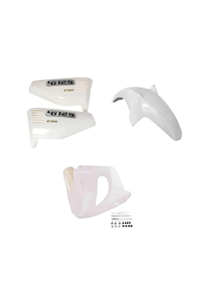 bardakcı bike Cg Beyaz Üçlü Set (Sakal-Çamurluk-Yankapak)