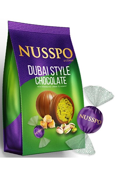 NUSSPO A.Fıstığı Kremalı Kadayıflı Sütlü Çikolata (Dubai Style) 200 Gr