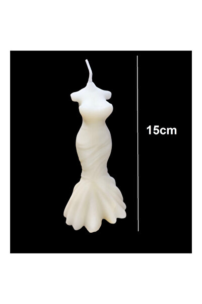 Candlelife Candle Scented Candle in Bridal Dress Shape White 15cm