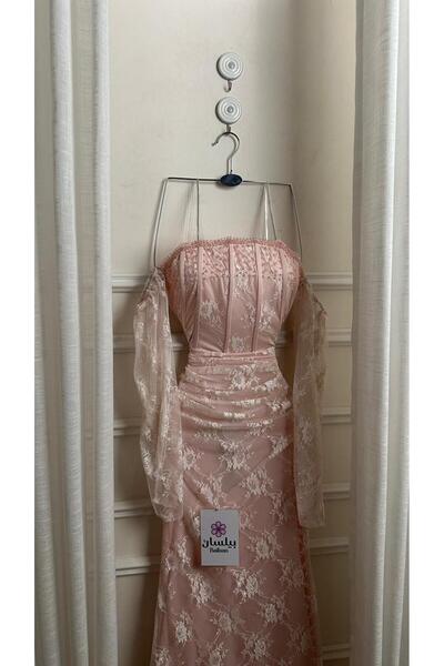 Bailsan فستان طويل ادانتيل