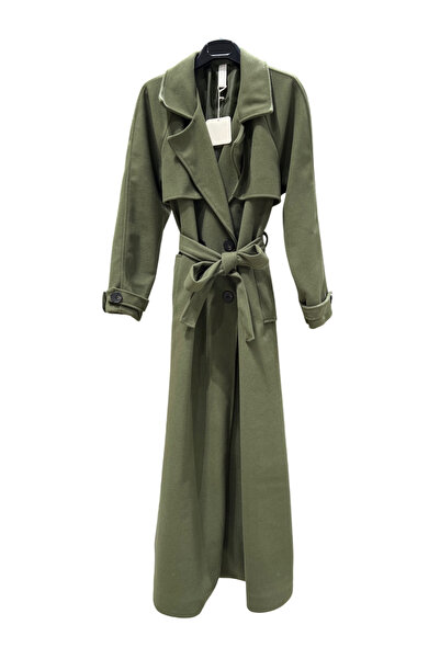 OEM Women's long coat with olive green cord