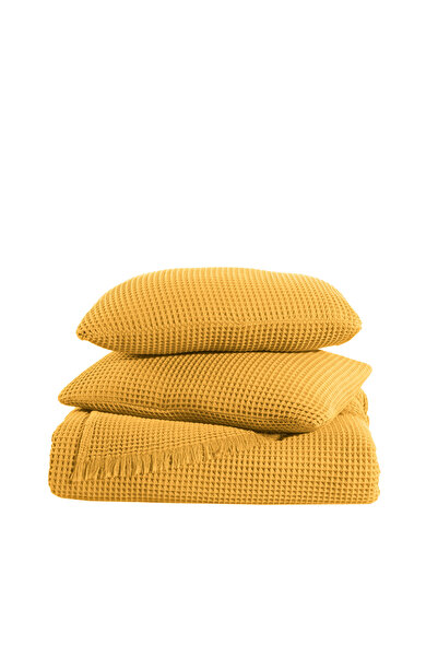 destinyhometex غطاء وسادة من قماش الوافل بطبقتين مقاس 50×70 سم عدد 2 قطعة