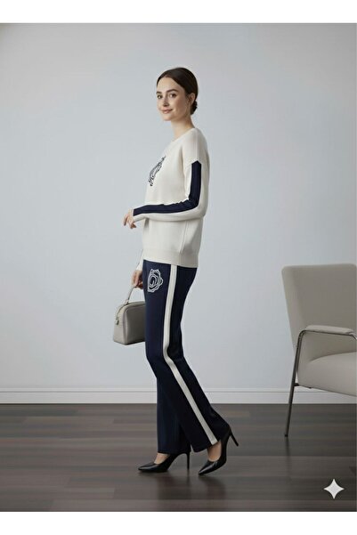 Cemre Life New Deux Embossed Embroidered Knitwear Set