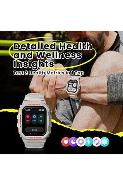 Zeblaze Ares GPS Smartwatch 1.75″ HD Display, Built-in GPS, HR & SpO₂, Bluetooth Calling