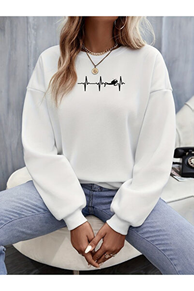 Tubinyoo سترة دافعة للحرارة بياقة دائرية من مطبوع خيوط من دالغين