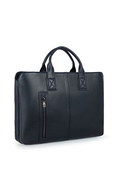 Bilik Deri حقيبة كمبيوتر محمول وحقيبة أعمال باللون الأزرق الداكن للجنسين BLM09 2197