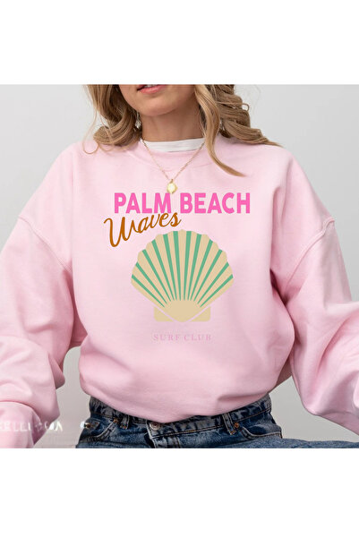 Tubinyoo سترة بولو بيتش مطبوع ذات الرقبة الدائرية وثلاثة خيوط