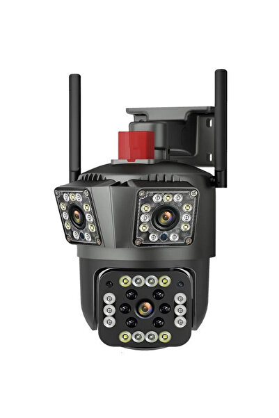 BASE Camera de Supraveghere Tripla WIFI 24MP Ultra HD 10X zoom Rotire Bidirectionala